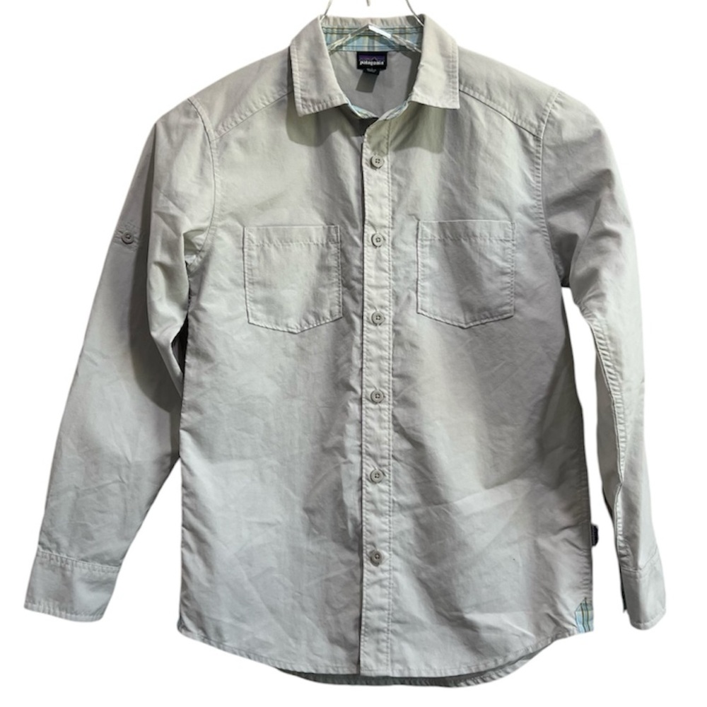 Patagonia Rio North Button Up Shirt Size Large Light Gray✨